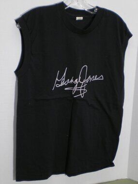 I Saw The Possum - George Jones Black Sleeveless Tee Shirt, Size Large
